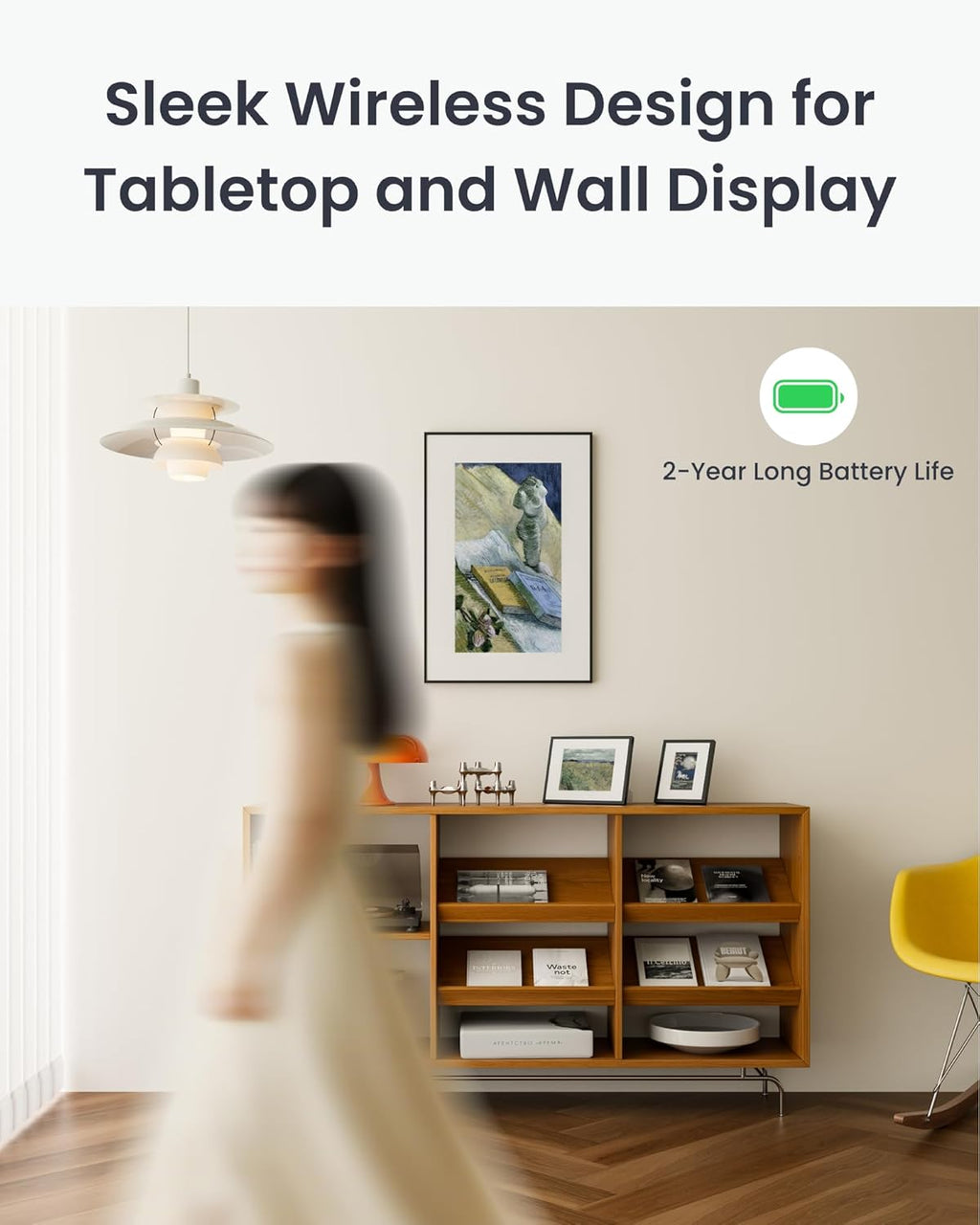 SwitchBot AI Art Frame 13.3'', Electronic Ink Picture Frame, Wireless Digital Photo Frame, Long Battery Life, Alexa Compatible, Wall Decoration, Home Décor, AI-Generated Art, Gift for Art Lovers
