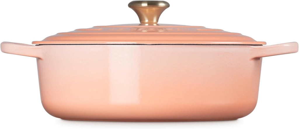 Le Creuset Enameled Cast Iron Signature Round Wide Oven, 6.75qt., Peche
