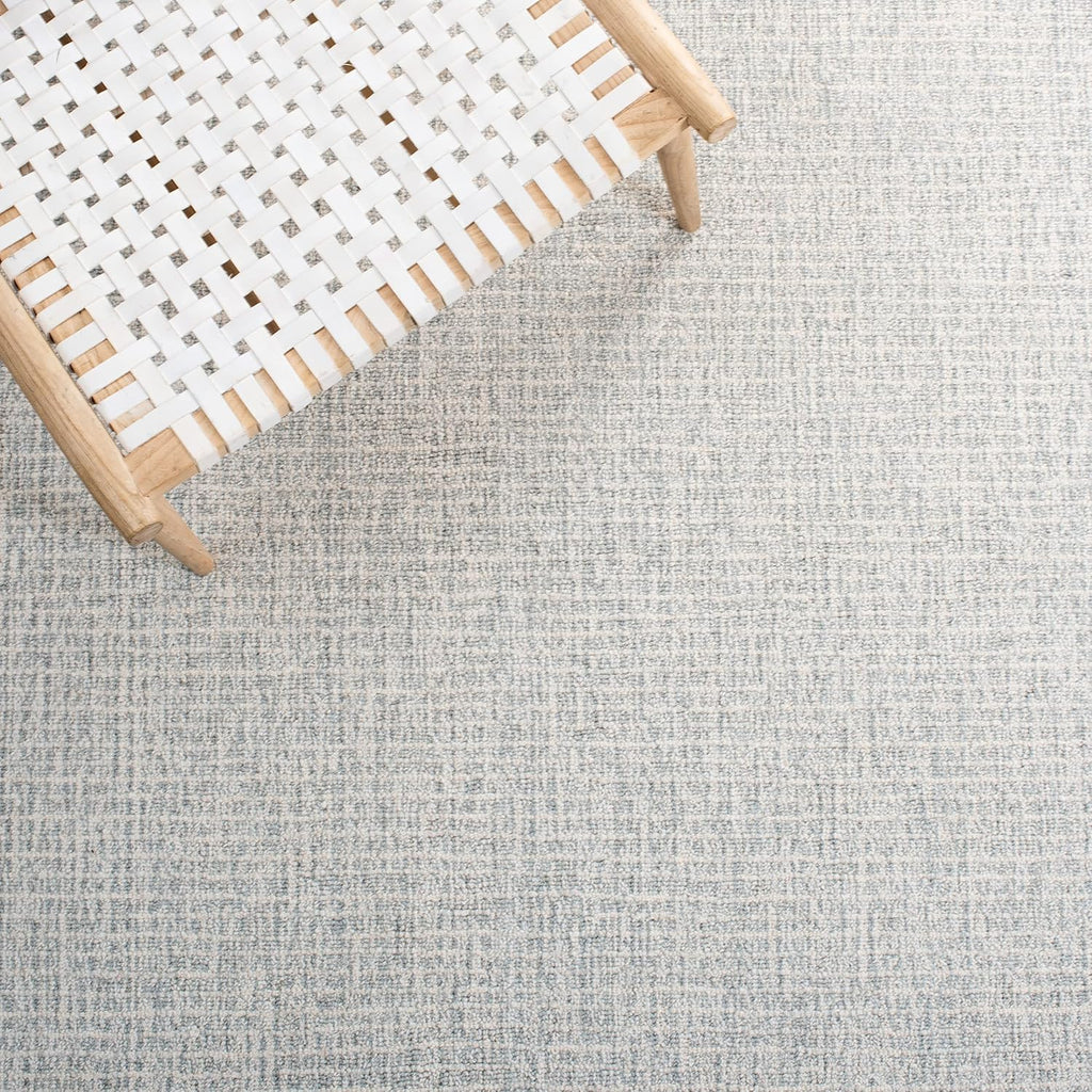 SAFAVIEH Abstract Collection Area Rug - 9' x 12', Light Grey & Ivory, Handmade Wool, Ideal for High Traffic Areas in Living Room, Bedroom (ABT468F)