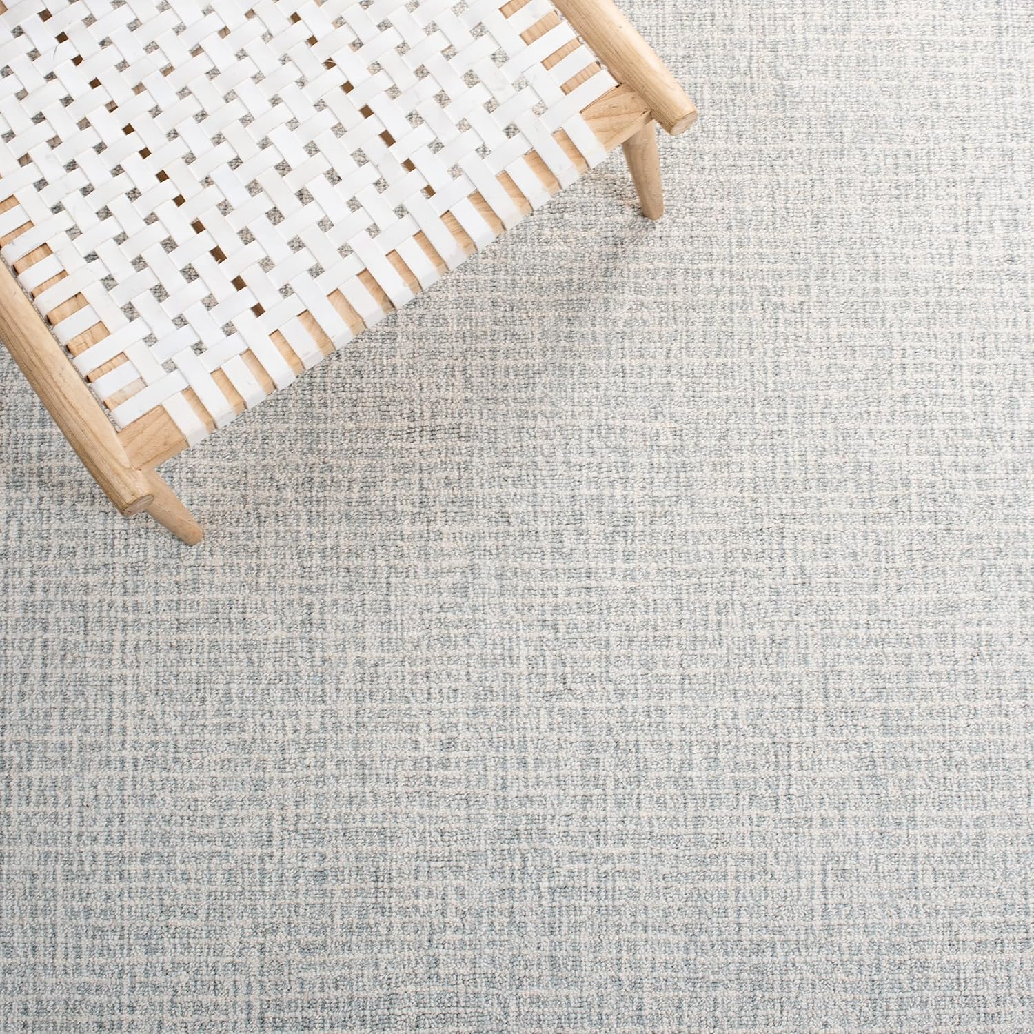 SAFAVIEH Abstract Collection Area Rug - 9' x 12', Light Grey & Ivory, Handmade Wool, Ideal for High Traffic Areas in Living Room, Bedroom (ABT468F)