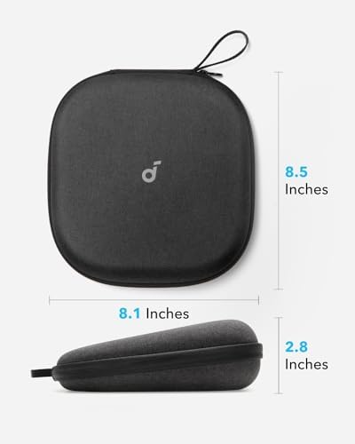 Soundcore Space 2 by Anker, Active Noise Cancelling Headphones with Protective Case, Comfortable Fit, 50H Playtime, LDAC Hi-Res Wireless Audio, Dual Connection, Clear Calls, Bluetooth 6.1, Nap Mode