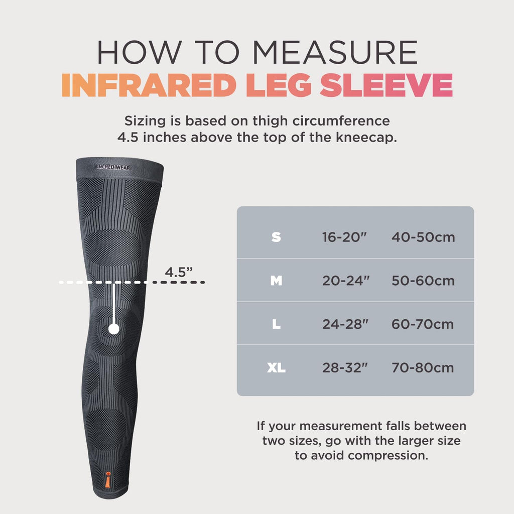 Incrediwear Leg Sleeve – Infrared Full Leg Sleeves for Women and Men Supporting Pain Relief, Swelling, Muscle Recovery