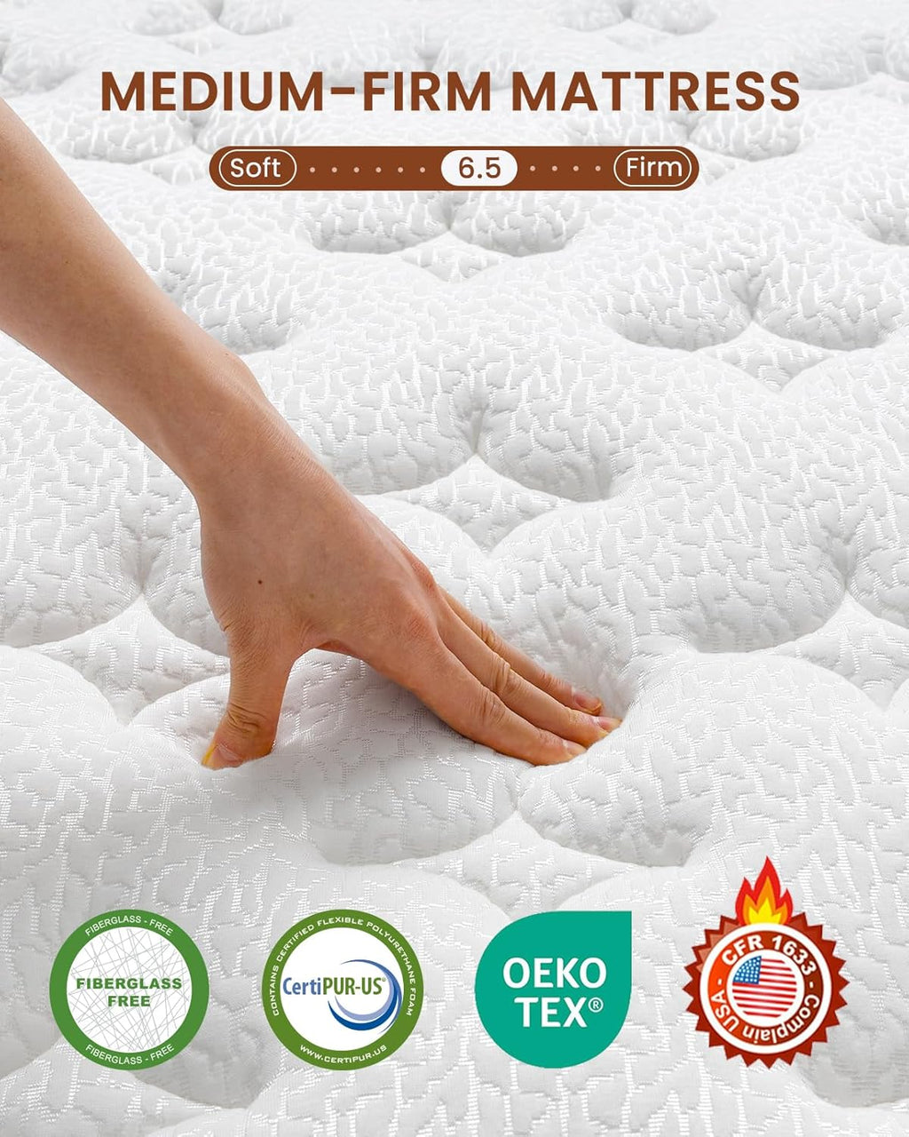 BedStory Queen Size Mattress - 14 Inch Hybrid Mattresses with Orthopedic Spinal Support & Motion Isolation - Individually Pocketed Springs, CertiPUR-US Certified Memory Foam
