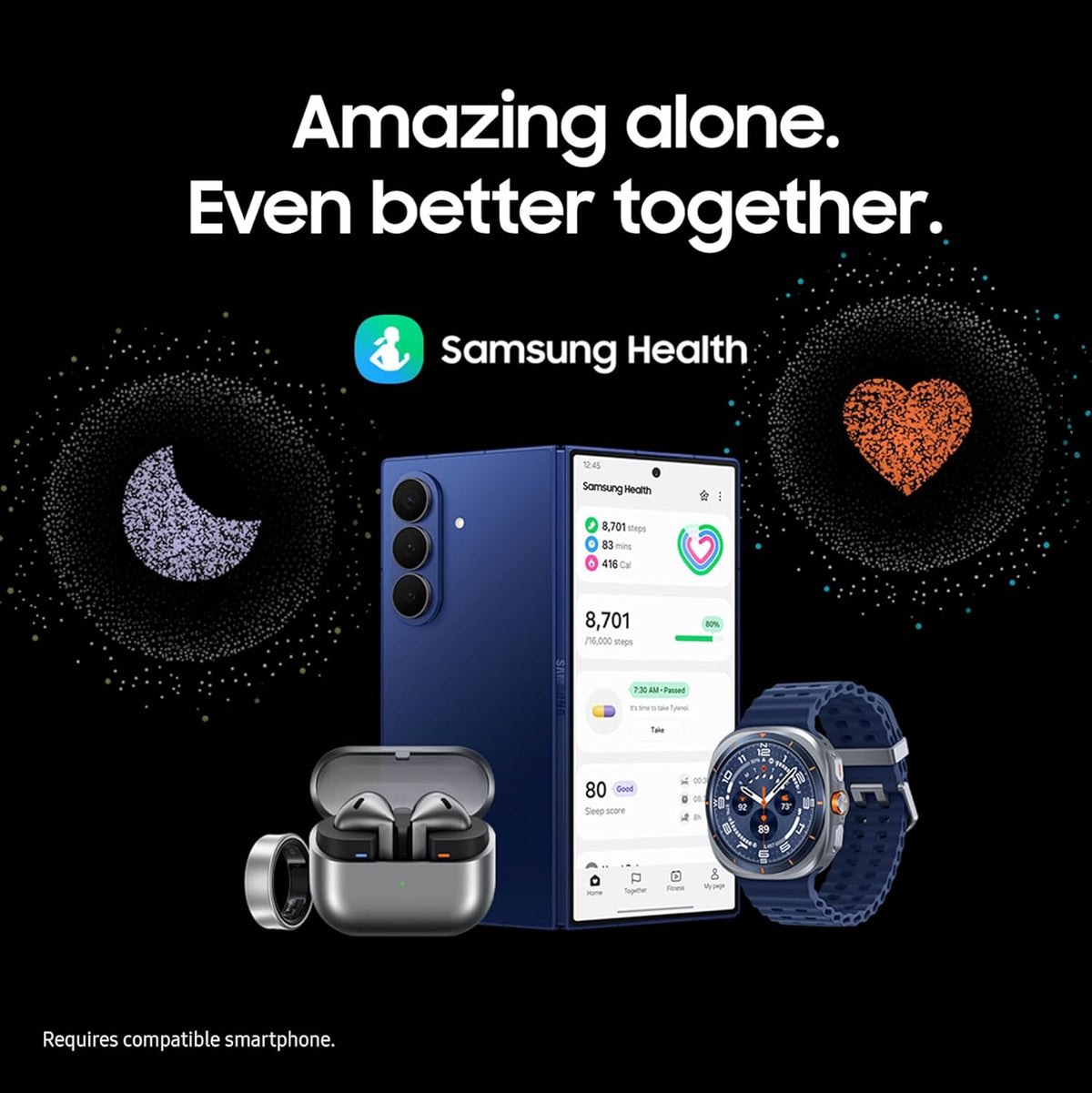 Samsung Galaxy Watch Ultra (2025) 47mm LTE Smartwatch, Titanium Casing, Advanced Sleep Coaching, Running Coach, Energy Score, Heart Rate Tracking, GPS, Titanium Silver US Version, 2 Yr Warranty