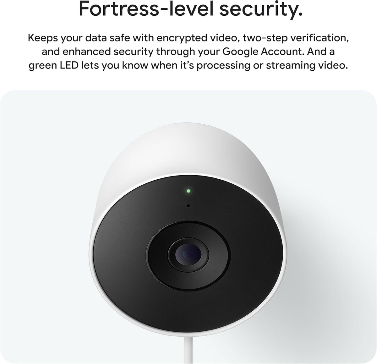 Google Nest Cam Outdoor (Wired, 2nd Gen) - Security Camera with 2K Video and Gemini, Night Vision, 2-Way Audio - Works with Google Home - 2025 Model - Hazel
