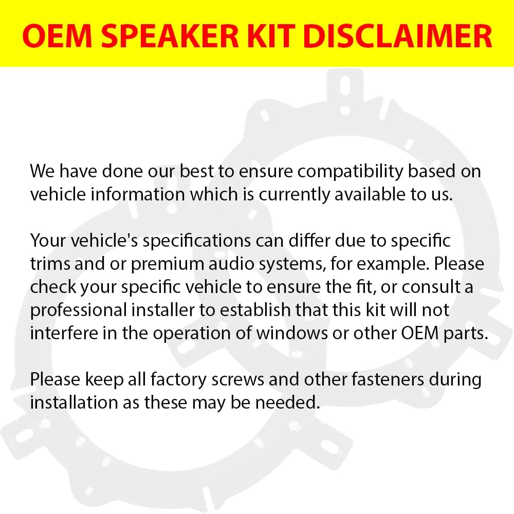 KICKER Speakers 6.75 inch for Jeep Wrangler 2007-2017 Upgrade Kit - Pair of KS Series with Adapters and Harness, Component 6 3/4 Car Audio Front Dash or Rear Overhead Speaker KSS670, 51KSS6704