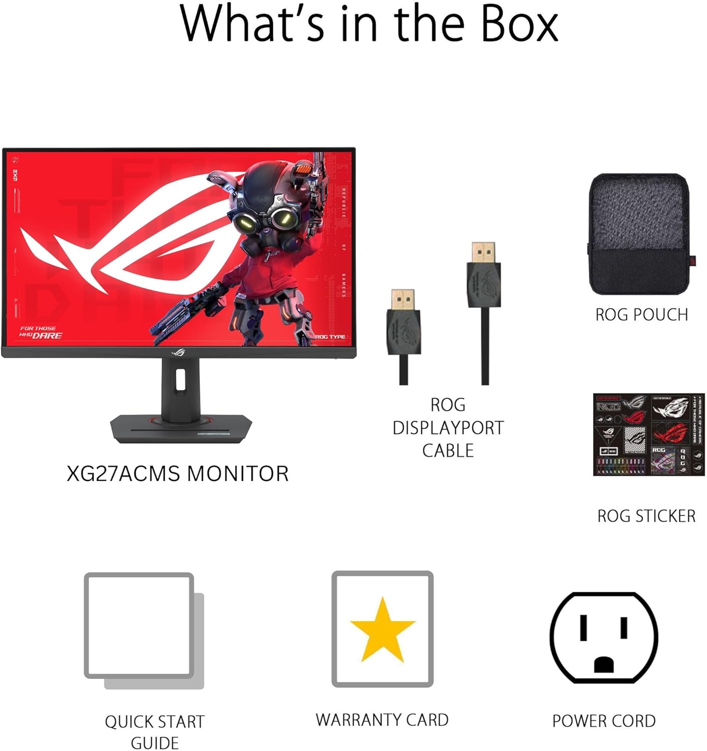 ASUS ROG Strix 27” 1440P USB-C HDR Gaming Monitor (XG27ACMS) – QHD (2560 x 1440), 320Hz, 0.3ms, Fast IPS, Extreme Low Motion Blur Sync, G-SYNC Compatible, DisplayWidget, Tripod Socket, 3 yr Warranty