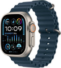 Apple Watch Ultra 2 GPS + Cellular, 49mm - Titanium Case with Blue Ocean Band, One Size (Renewed Premium)