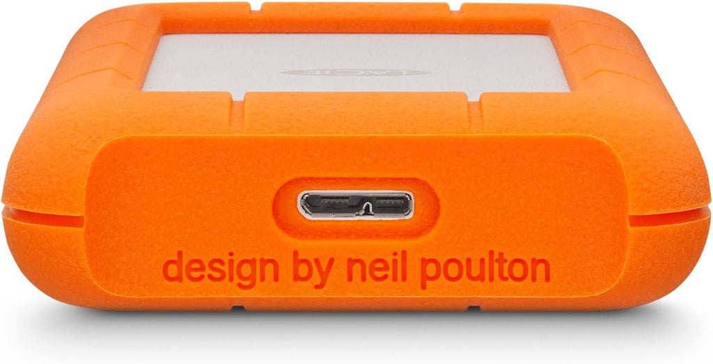 LaCie Rugged USB-C, 4TB, Portable External Hard Drive, Drop, Shock, Dust, Rain Resistant, for Mac & PC (STFR4000800)