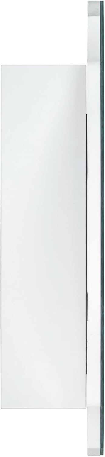 TOMACE Frameless Assymetrical Oval Medicine Cabinet with Beveled Mirror Irregular Surface Bathroom Medicine Cabinet Mirror with Storage for Bathroom 19'' H x 24'' W