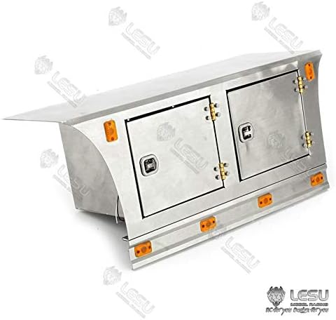 Lesu Rc Metal Side Skirt Plate Light Toolbox 1/14 DIY Tmy Vol Tractor Truck