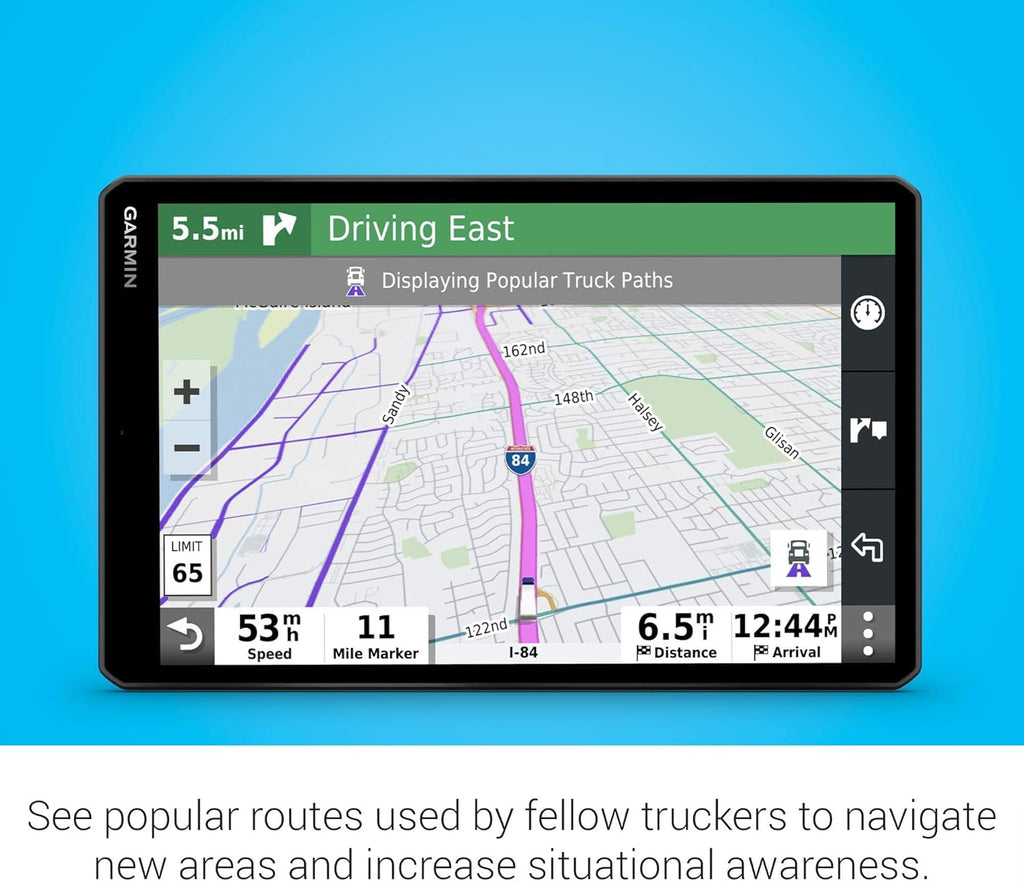 Garmin dēzl OTR1000, 10-inch GPS Truck Navigator, Easy-to-read Touchscreen Display, Custom Truck Routing and Load-to-dock Guidance (Renewed)