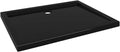 vidaXL Rectangular ABS Shower Base Tray Home Indoor Bath Bathroom Hardware Fixture Plumbing Low Threshold Shower Tray Bath Pan Base Black 27.6"x35.4"