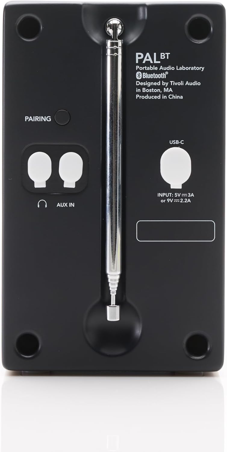 Tivoli Audio PAL BT (Gen 3) Portable Bluetooth FM Radio/USB-C / (Black)