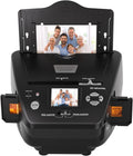 22MP Photo and Slide Scanner with 2.4” LCD Screen, All-in-One Digital Film Converter for 35mm/135 Negatives & Slides, 3R 4R 5R Print Photos and Business Cards, 4GB SD Card Included
