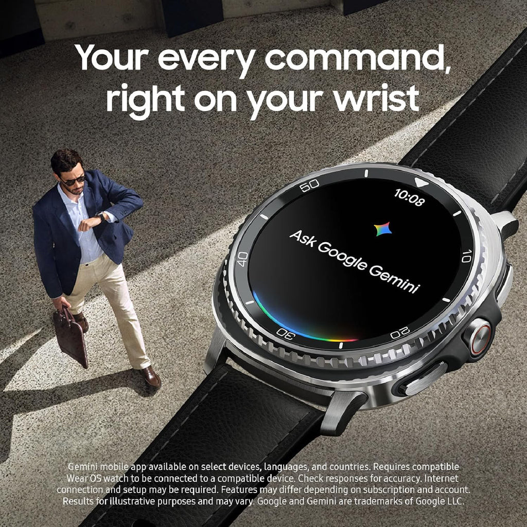 Samsung Galaxy Watch 8 Classic (2025) 46mm Bluetooth Smartwatch, Cushion Design, Rotating Bezel, Quick Button, Sleep Coaching, Running Coach, Energy Score, Black US Version, 2 Yr Warranty