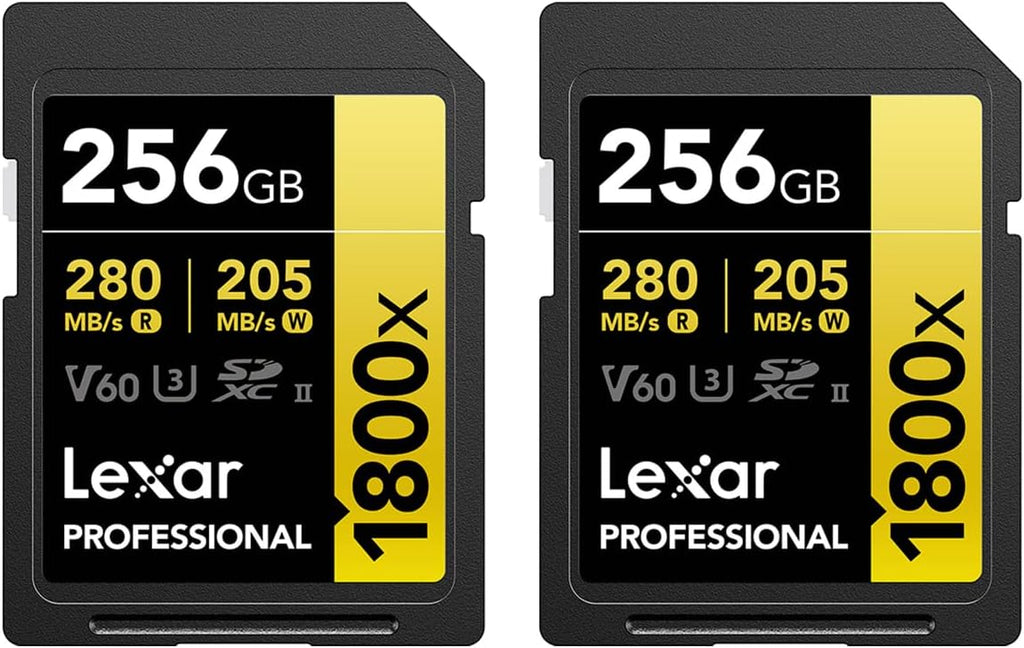 Lexar Professional 1800X 256GB SDXC UHS-II 2pack