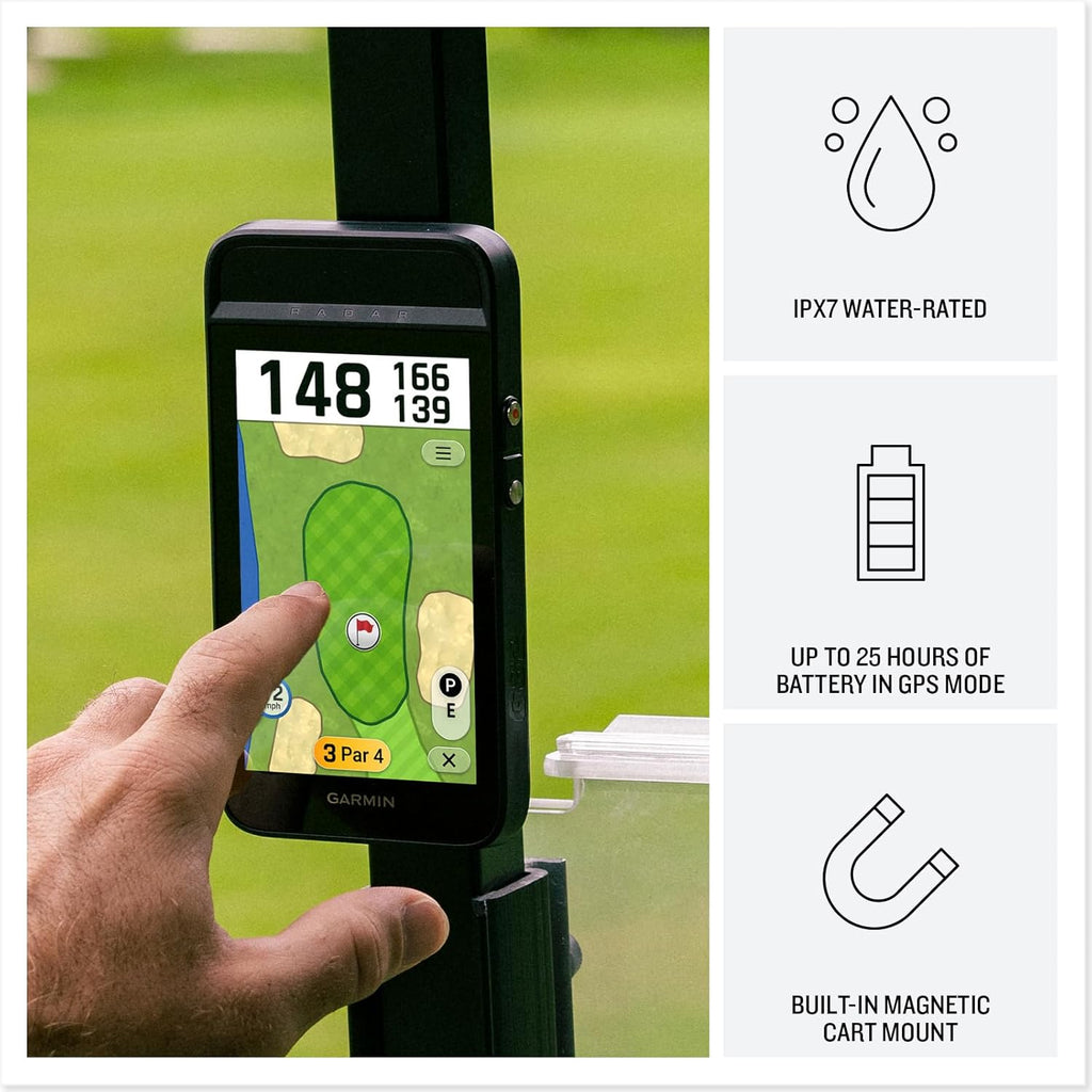 Garmin Approach® G82, Portable Golf Launch Monitor, Premium GPS Handheld, Large Color Touchscreen