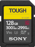 Sony TOUGH-G series SDXC UHS-II Card 128GB, V90, CL10, U3, Max R300MB/S, W299MB/S (SF-G128T/T1)
