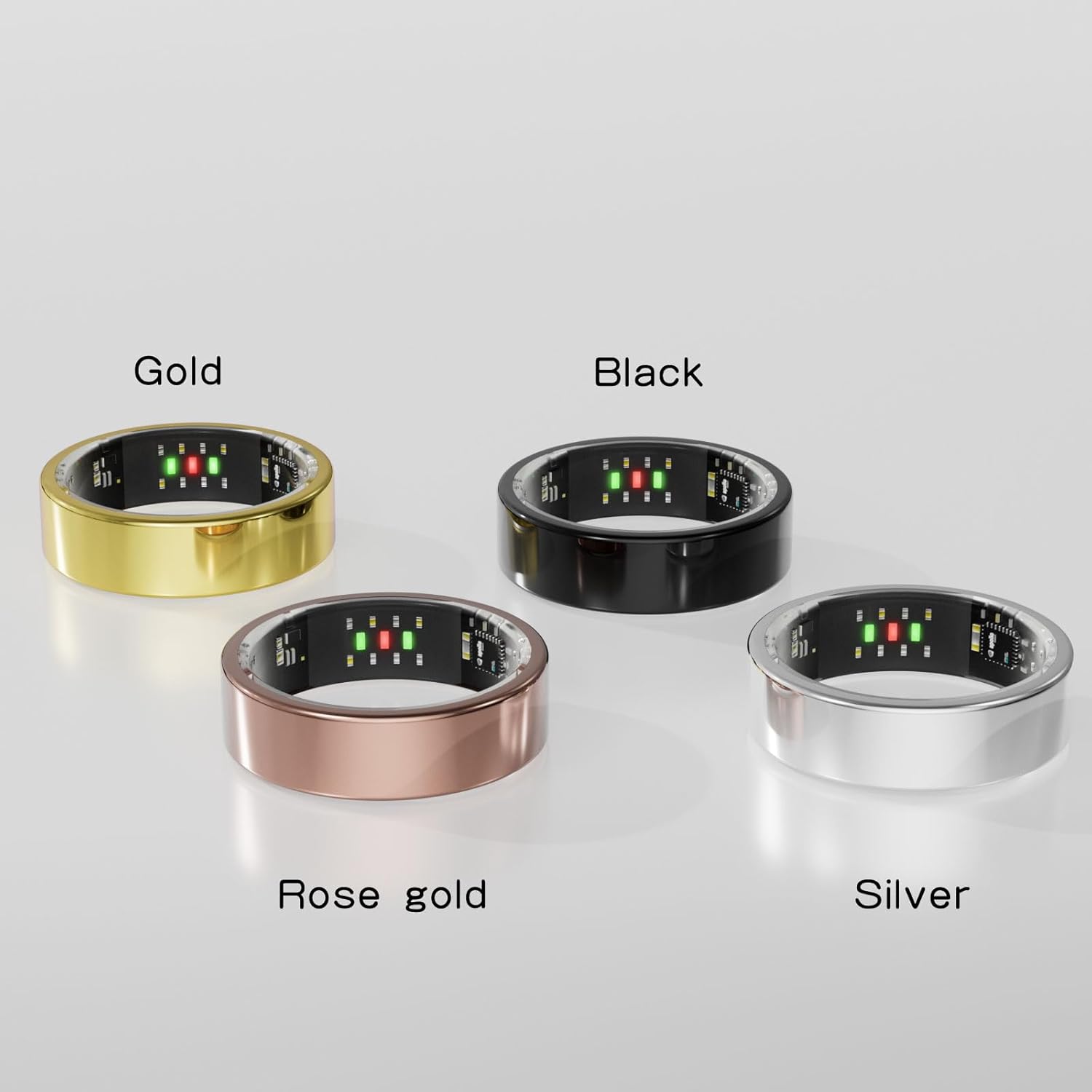 Titanium Smart Ring, Sleep & Activity Tracking Ring with Heart Rate, HRV, Stress Insights, 7-Day Battery Life, No Subscription, IP68 Waterproof, iOS & Android Compatible (Black, 9)