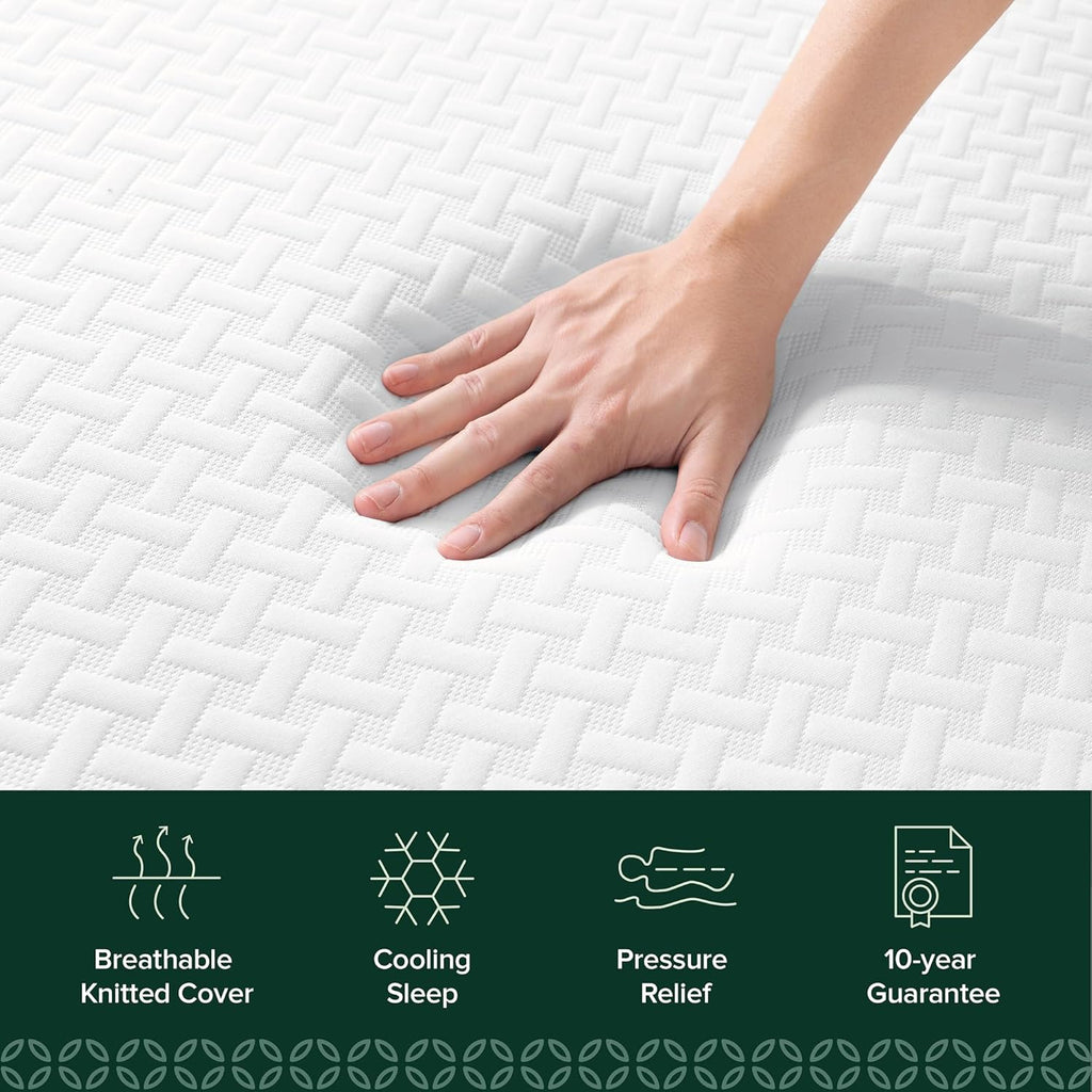 Zinus 6 Inch Full Cooling Essential Memory Foam Mattress NewVersion, Fiberglass Free, Medium Feel, Breathable Cooling Layers, Certified Safe Materials