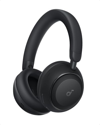 Soundcore Space 2 by Anker, Active Noise Cancelling Headphones with Protective Case, Comfortable Fit, 50H Playtime, LDAC Hi-Res Wireless Audio, Dual Connection, Clear Calls, Bluetooth 6.1, Nap Mode