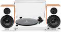 Fluance RT81+ Elite Vinyl Turntable (White) and Ai61 6.5" Stereo Bookshelf Speakers (Lucky Bamboo) Bundle: High Fidelity Sound, Detailed Audio Reproduction, Seamless Integration