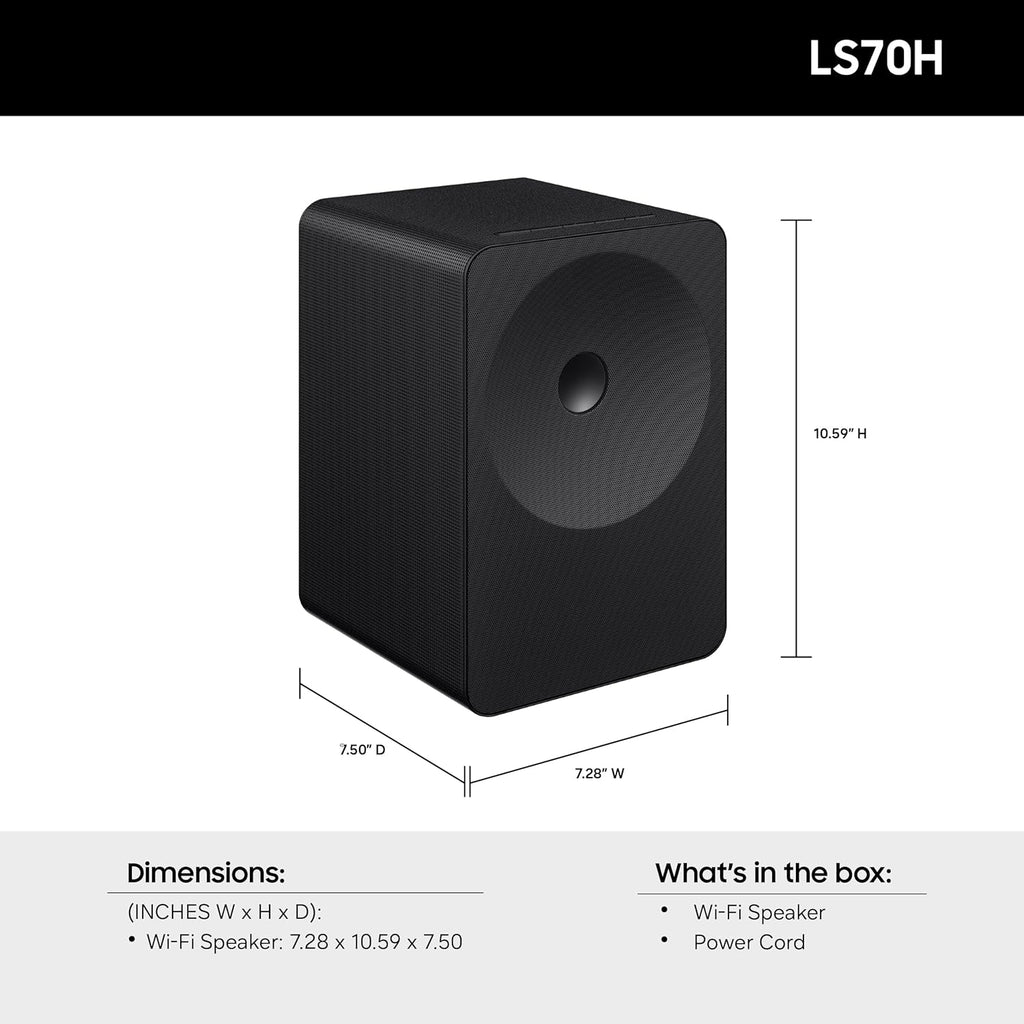 Samsung HW-LS70H Music Studio 7 Wireless Smart Speaker, 3.1.1ch w/Dolby Atmos, Wi-Fi & Bluetooth Connectivity, Q-Symphony, SpaceFit Sound Pro, Smart Integration, Alexa Built-in (2026 Model)
