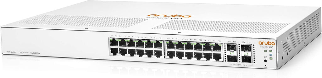 Aruba Instant On 1930 24-Port Gb Ethernet 24xGE, 4X 1G, 10G SFP+, L2+ Smart Switch US Cord (JL682A#ABA) (Renewed)