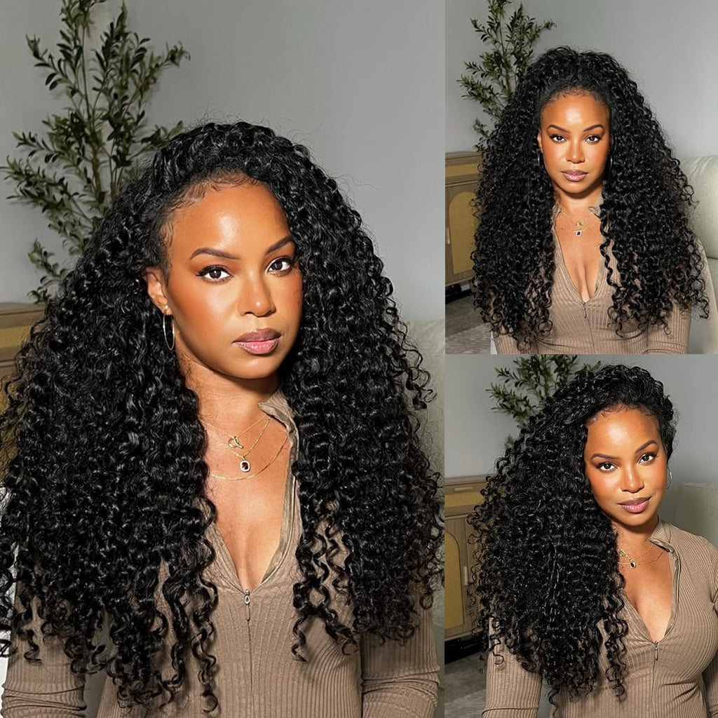 Burmese Curly Bundles Human Hair 20 22 24 Inch Curly Human Hair Bundles with Spiral End 3Pcs 12A Unprocessed Virgin Hair Quick Weave for Women Natural Black