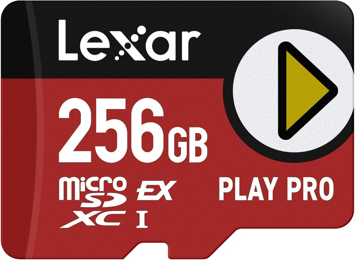 Lexar 256GB Play PRO microSD Express Card, UHS-I, C10, U3, V30, Full HD, 4K, Up to 900/600 MB/s Memory Card, Compatible w/Nintendo-Switch 2, ASUS ROG Ally, Steam Deck, Gaming (LMSXPS0256G-BNNNU)