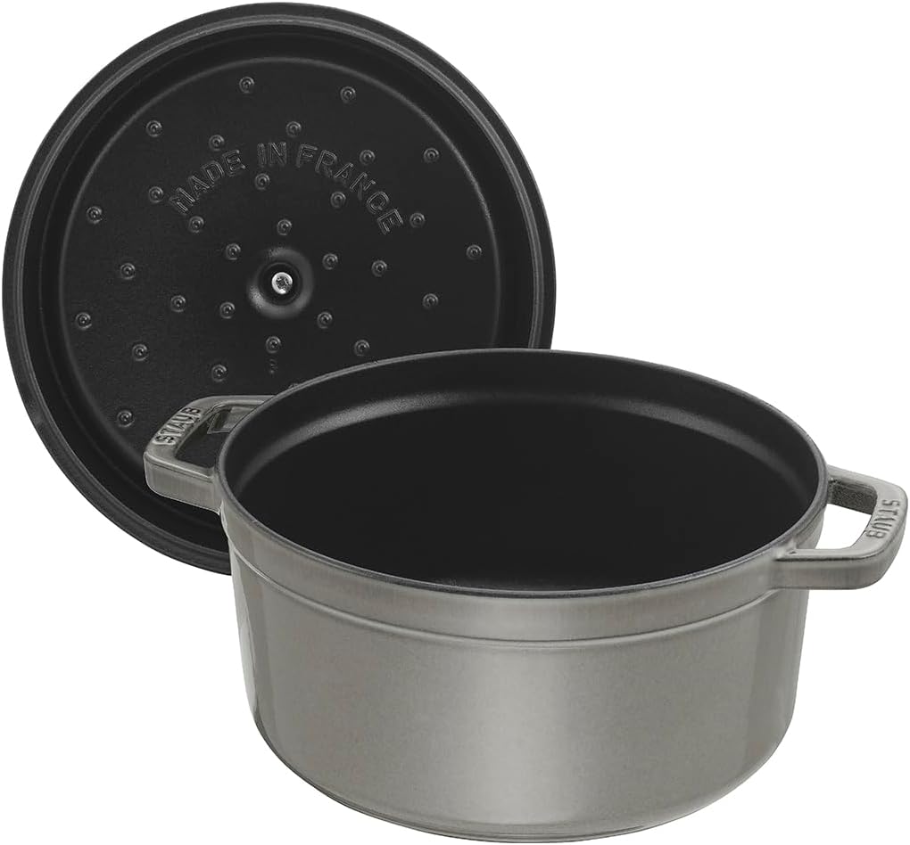 Staub Mini Round Dutch Oven 0.75-Quart Graphite Grey by staub (Stove)