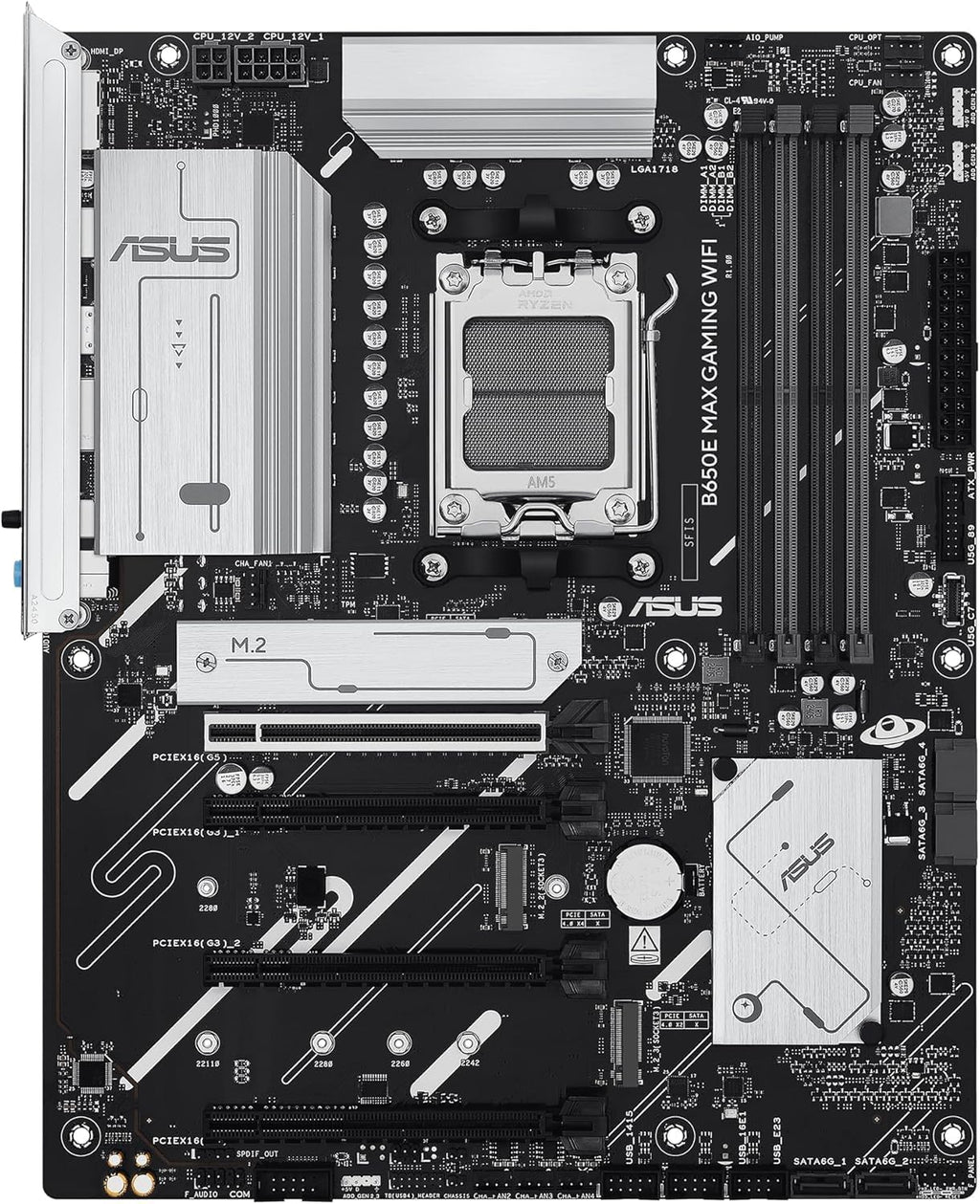 MICRO CENTER AMD Ryzen 5 9600X CPU Processor Bundle with ASUS B650E MAX Gaming WiFi AM5 ATX Motherboard (DDR5, PCIe 5.0, 3X M.2, Wi-Fi 6E)