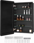 VEVOR Medicine Cabinet, 20 x 30 inch, Medicine Cabinet for Bathroom with Mirror, Aluminum Frame Bathroom Wall Cabinet, 4-Layer Adjustable Shelves, Recessed & Wall-Mounted Installation
