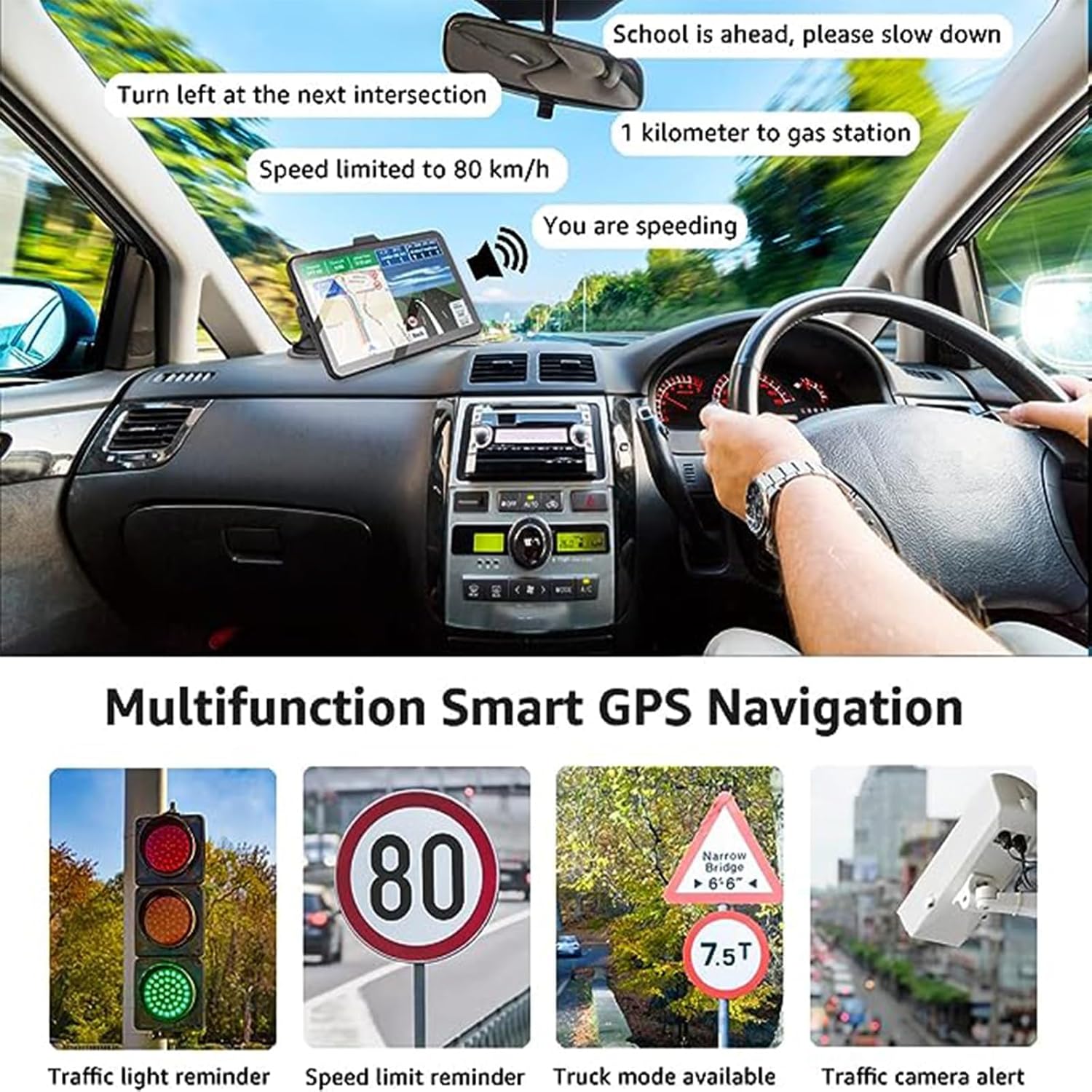 GPS Navigator for Car, Latest 2026 Map 9-inch Touch Screen 16GB GPS Navigation System,Truck GPS Navigation System,Voice Guidance and Speed Camera Warning GPS,Provides Lifetime Live Map Updates