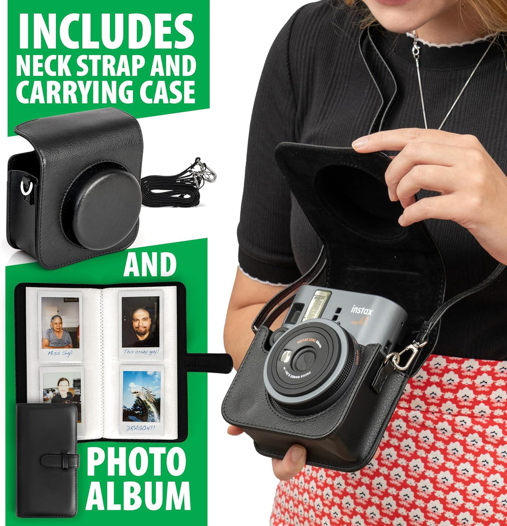 Fujifilm Instax Mini 41 Instant Film Camera Black + 20 Instax Instant Film Prints Bundle