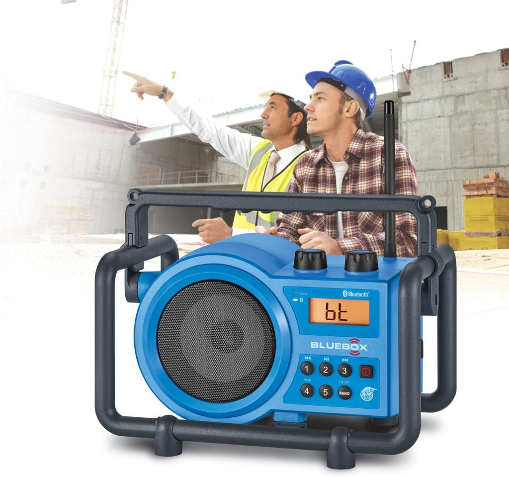 Sangean BB-100 BlueBox AM/FM Ultra-Rugged Digital Receiver with Bluetooth and Built-in Battery Charger