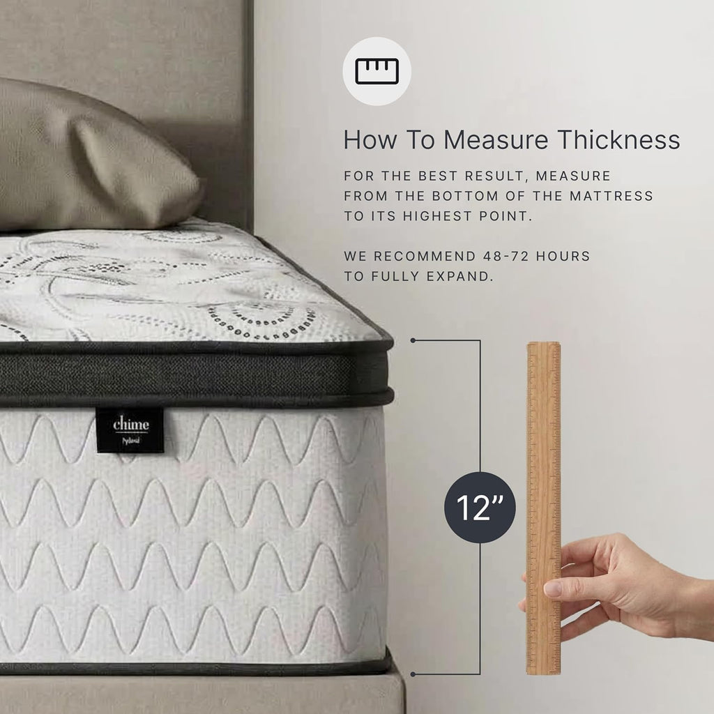 Signature Design by Ashley Chime Memory Foam 12" Full Mattress with Thick Memory and Support Foam for Pressure Relief, Fiberglass Free, Mattress In A Box