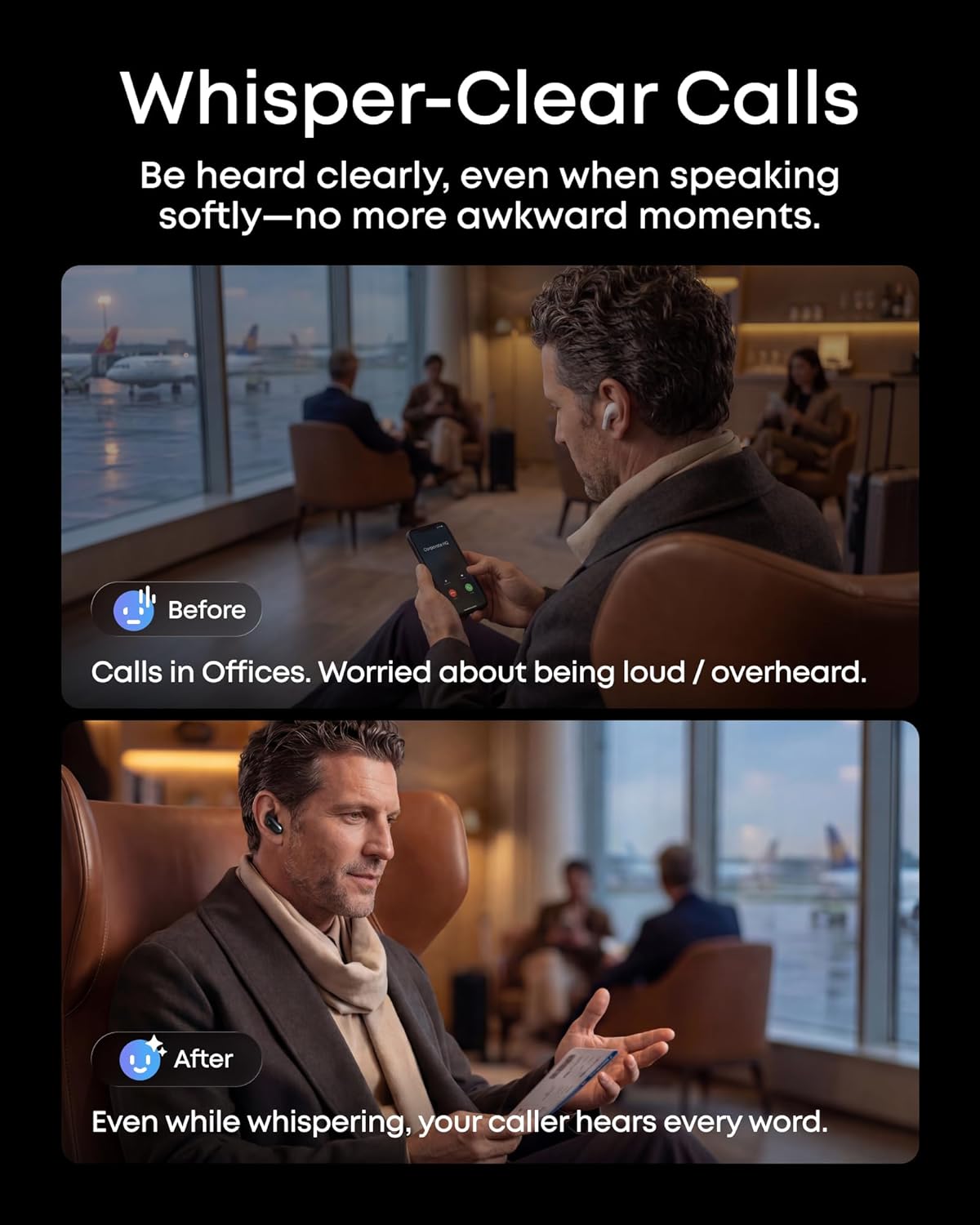 Soundcore Anker Liberty 5 Pro Max,AI Note-Taker Wireless Earbuds,Noise Cancelling,1.78" AMOLED Display,Whisper-Clear Calls,AI Meeting Transcription for Business