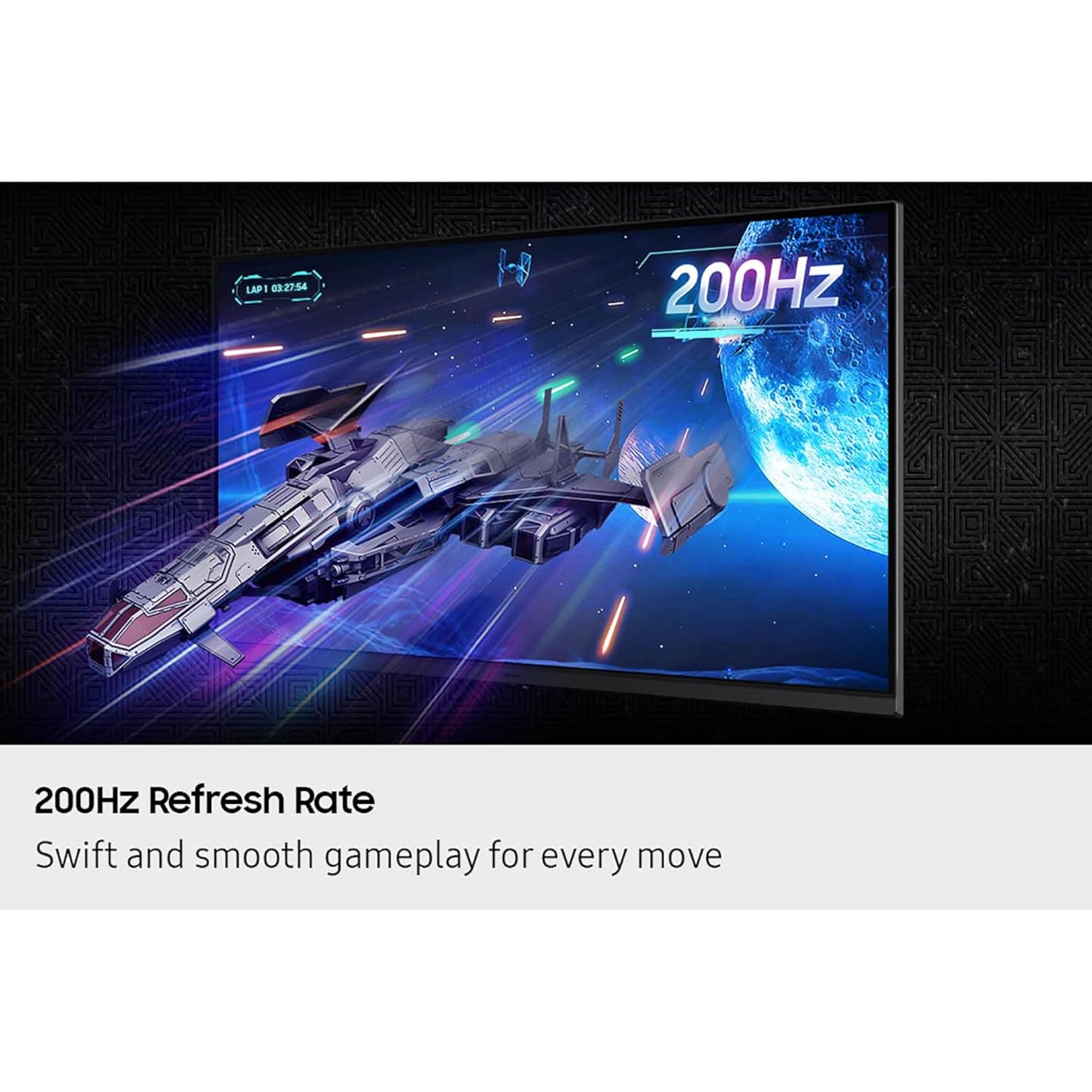 SAMSUNG 27” Odyssey G5 G53F QHD Resolution Gaming Monitor, HDR10, 200Hz Refresh Rate, IPS Panel, AMD FreeSync™ Premium, Black Equalizer, Auto Source Switch, LS27FG53DENXZA