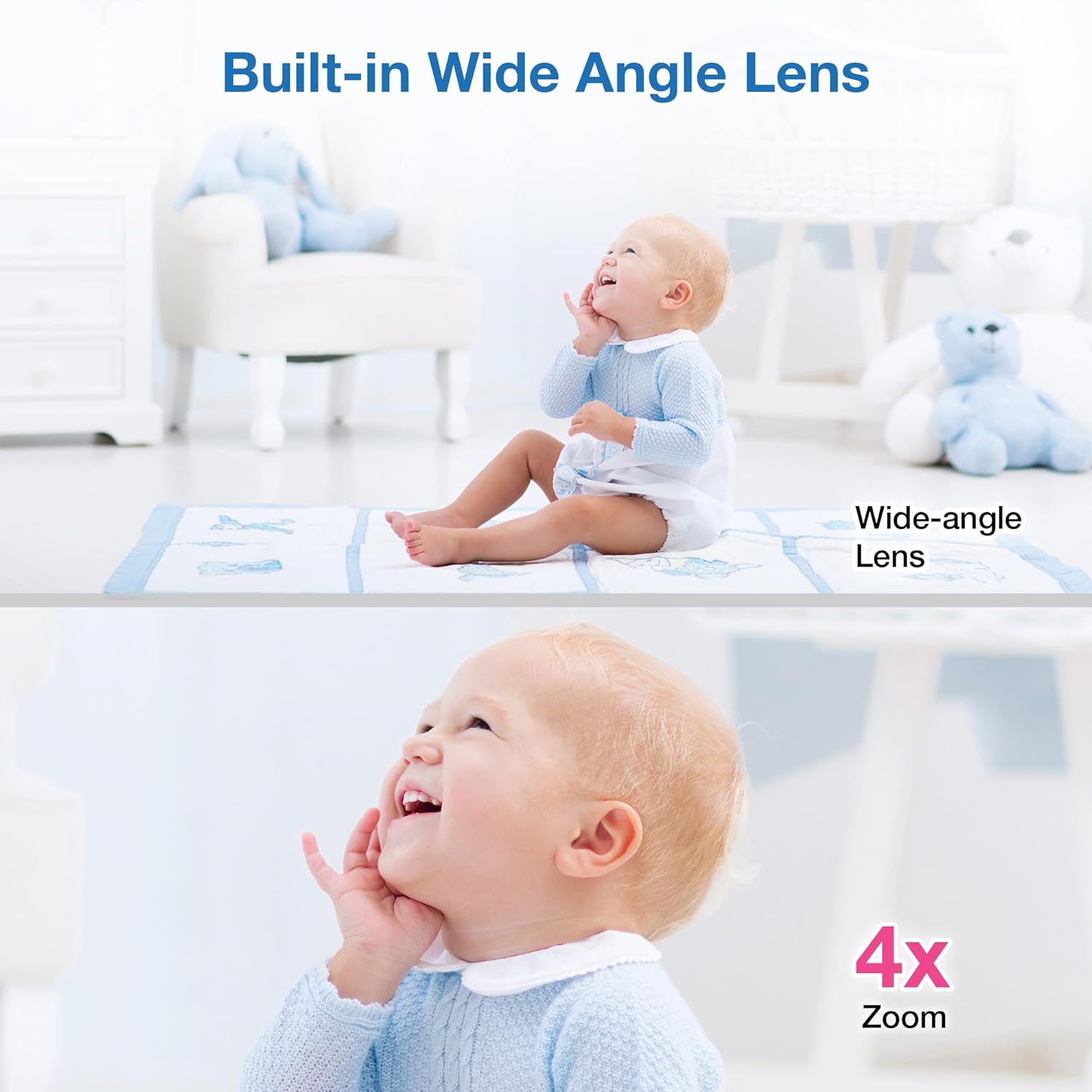 VTech WiFi Baby Monitor with Camera and Audio, 1080p Camera & 5" HD Screen – Remote Pan-Tilt-Zoom, Night Vision, Two-Way Talk, Motion Alerts, Free App | VM901