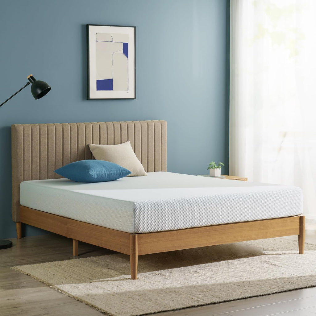 Zinus 8 Inch Green Tea Cooling Memory Foam Mattress New Version, Full, Fiberglass Free, Medium Firmness, Cooling Gel Foam, Certified Safe Foams & Fabric, Mattress in A Box