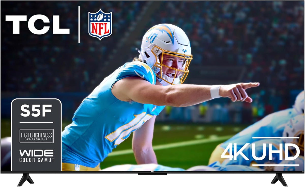 TCL 65-Inch Class S5 UHD 4K LED Smart TV with Fire TV (65S551F, 2024), Dolby Vision, HDR PRO+, Atmos, Alexa Built-in, Apple AirPlay 2, Streaming Television