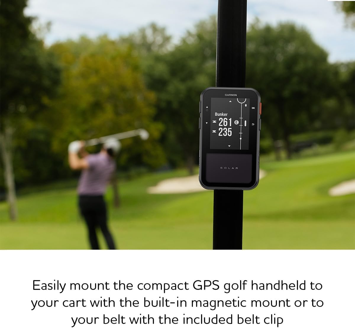 Garmin Approach G20 Solar GPS Golf Handheld | 43,000 Preloaded Course Maps, Unlimited Battery Life, Cart Magnet | with CT10 Bluetooth Club Tracking Sensors (14) and Signature Series Gift Bundle