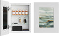 Houseables Medicine Cabinet No Mirror, Recessed Medicine Cabinet, Hidden in Wall Niche, Without Mirror, Picture Frame, Concealed, Built in, Between Stud Shelf Insert, Bathroom Storage, 12x15 (14x17)