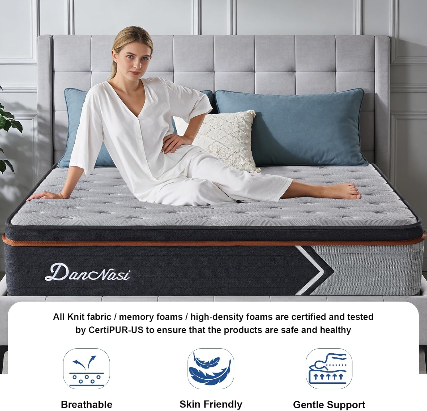 Full Size Mattress, Hybrid Medium Firm 12 Inch Full Mattress, Double Bed Mattress, Gel Memory Foam /Pocket Spring for Pressure Relief, Motion Isolation, Double Mattress, Colchones Full, Bed In a Box