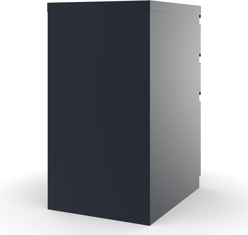 STAPLES 3-Drawer Vertical File Cabinet, Letter Size Documents, Lockable, 19.88" D x 15" W x 27.75" H, Black