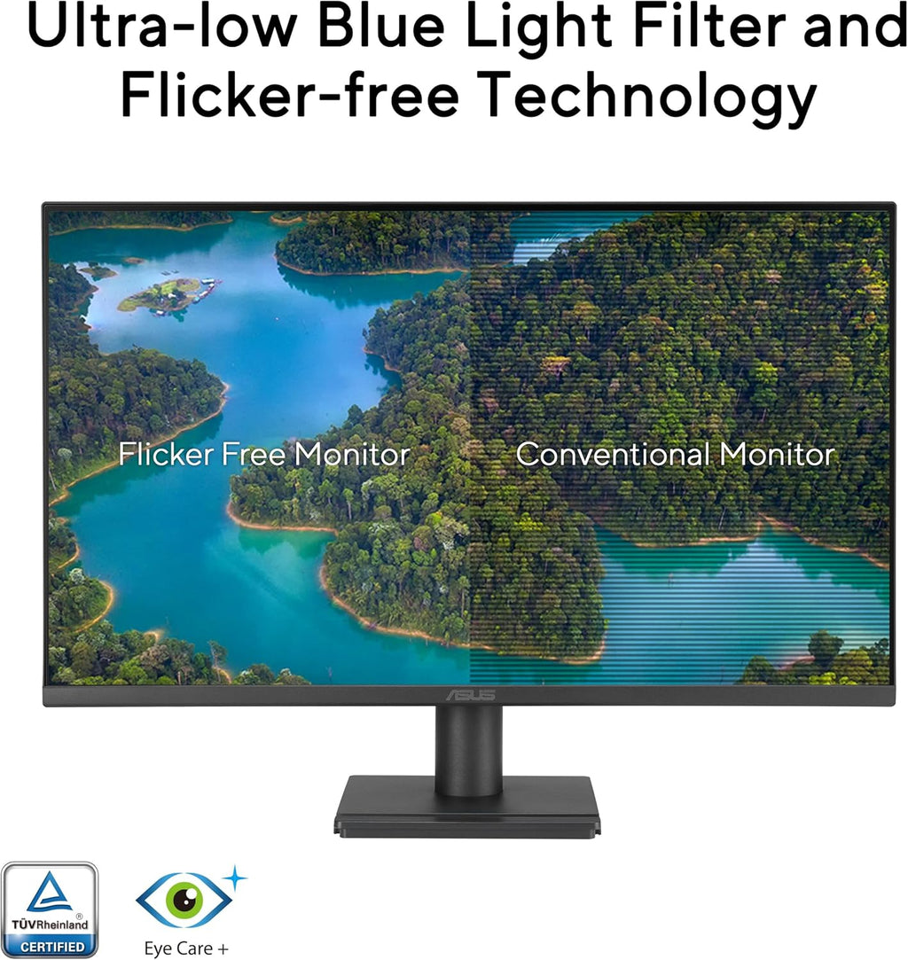 ASUS 24” 1080P Computer Monitor (VA249QG) – IPS, Full HD, 120Hz, 1ms, Adaptive-Sync, 99% sRGB, Speakers, HDMI, DisplayPort, VGA, Low Blue Light, Flicker-Free, VESA Mountable, 3yr Warranty