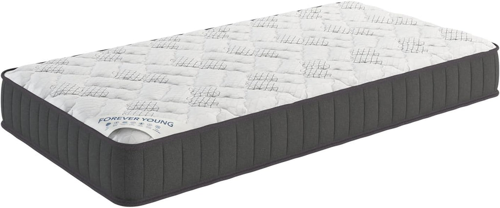 Ottomanson 9" Hybrid Twin Mattress - Firm - Made in USA - Individually Pocketed Coils & CertiPUR-US Foam - Fiberglass-Free - Bed in a Box