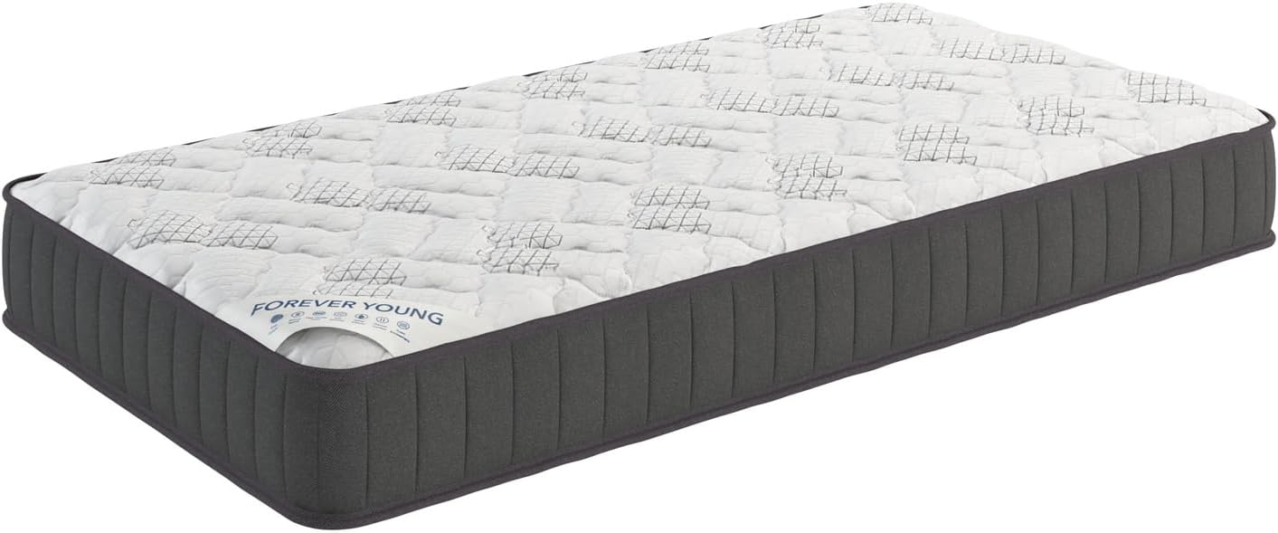 Ottomanson 9" Hybrid Twin Mattress - Firm - Made in USA - Individually Pocketed Coils & CertiPUR-US Foam - Fiberglass-Free - Bed in a Box